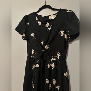 Saltwater LUXE Black Dress with Floral Accents